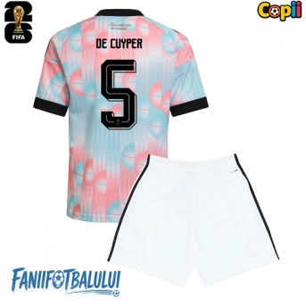 Belgia Maxim De Cuyper #5 Echipament de Fotbal Replică Mondial 2026 Copii Deplasare (+ Șorturi)